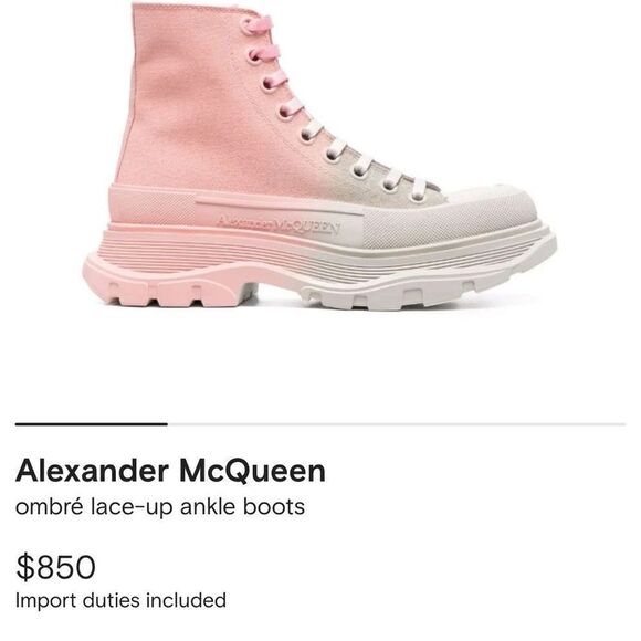 Alexander McQueen ombré lace-up ankle boots size 40 - Picture 2 of 13